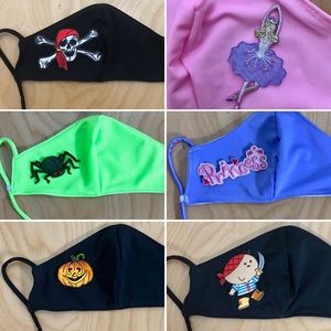 Halloween themed kids face masks